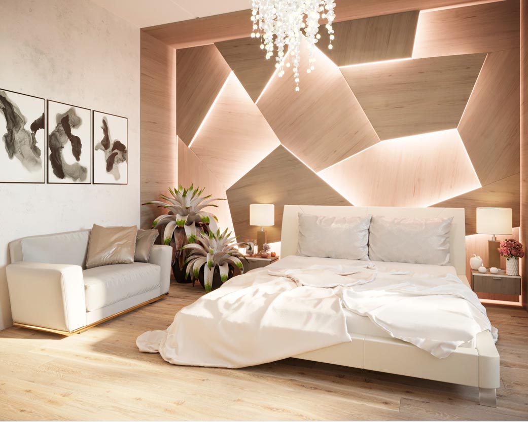 Дизайн спальной комнаты в стиле EcoStyle