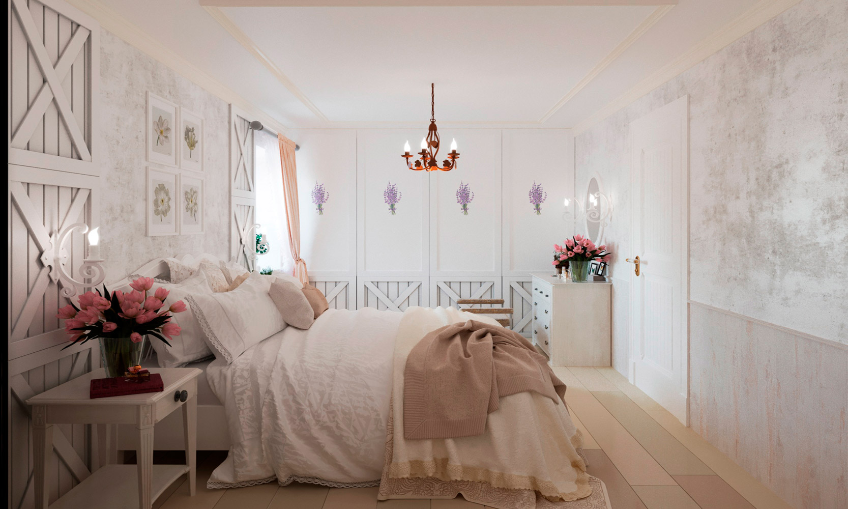 Дизайн интерьера спальни в доме
