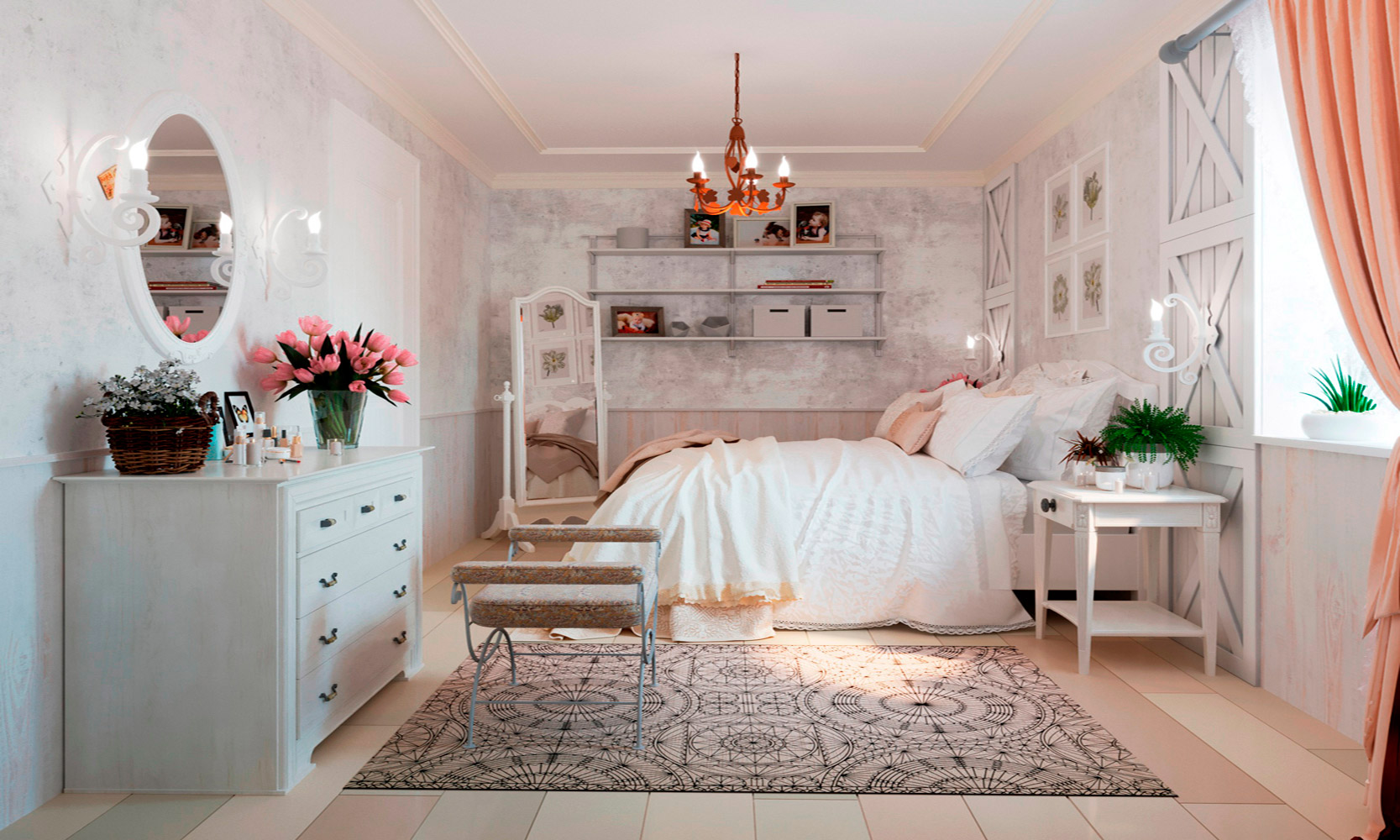 Дизайн интерьера спальни в доме