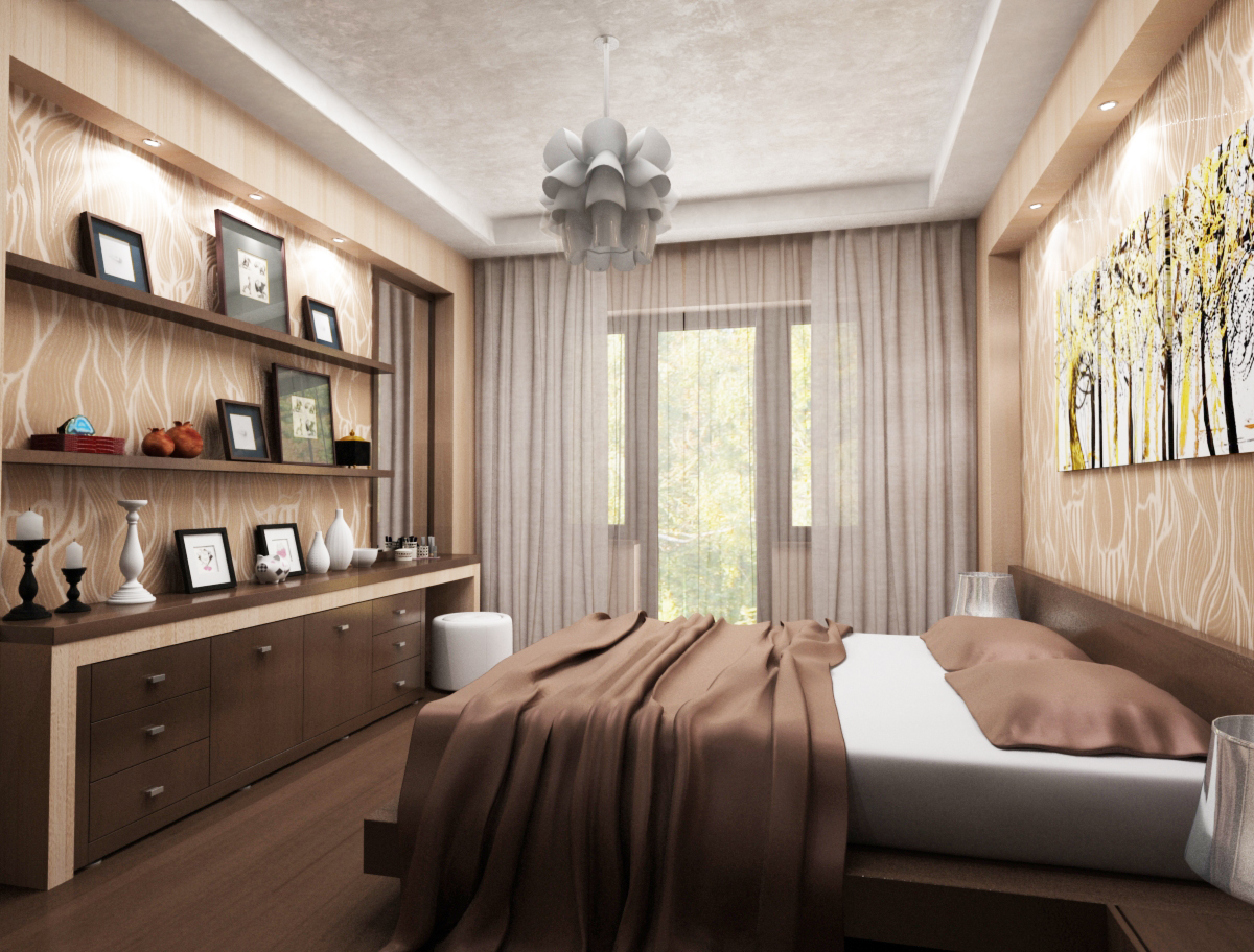 дизайн интерьера дома спальня